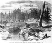 Scene of the fight at the plank bridge over Big Creek, at Barber's, February 19, 1864.