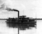 Sidewheel steamer "Rockledge" on Indian River