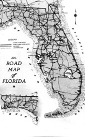 Road map of Florida