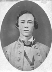 Portrait of Confederate soldier Sanders Myers - Apalachicola, Florida.