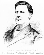 Drawn portrait of architect Frank Pierce Milburn
