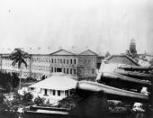 View of Fort Jefferson with cannons in the foreground - Garden Key, Florida