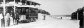 Street railroad car at the east end of Granada Avenue - Ormond Beach, Florida.