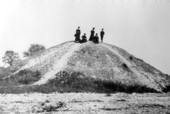 People on top of a shell mound - Saint Petersburg, Florida.