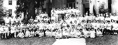 Children assembled in front of the First Presbyterian Church - Lake City, Florida