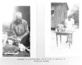 Couple cutting and preserving meat - Columbia County, Florida