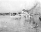 Steamboat "Bay Queen" sailing in the bay - Tampa, Florida.