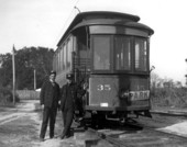 Conductors by street car number 35 - Pensacola, Florida.