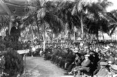 William Jennings Bryan conducting a Bible class in Royal Palm Park - Miami, Florida.