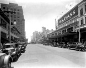 Looking along East Flagler Street - Miami, Florida.