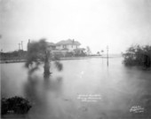 Street flooding in Suburb Beautiful, during the hurricane of 1921 - Tampa, Florida.