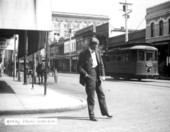 Unidentified man standing in the street - Pensacola, Florida.