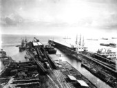 Louisville and Nashville railway docks on the bay - Pensacola, Florida.
