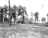 Distant view of the Griffin-Floyd Hall at University of Florida - Gainesville, Florida.