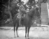 James Franklin Anders on horseback - Miami, Florida.