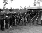 Lines of construction workers at Camp Blanding - Starke, Florida