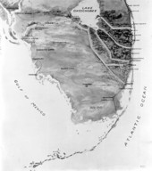 Map of canals in South Florida