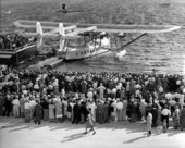 First flight of Pan American Airway's American Clipper - Miami, Florida.