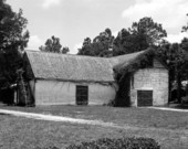 Stable built of tabby concrete at the Kingsley Plantation on Fort George Island in Jacksonville, Florida.