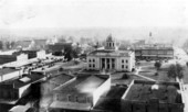 Bird's eye view looking towards the Gadsden County courthouse - Quincy, Florida
