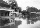 View of flooded neighborhood - Chattahoochee, Florida.