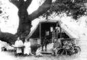 The Lynn family and their camper on way to their new home in Hardee County