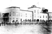 South Florida Military Institute cadets lined up in formation - Bartow, Florida.