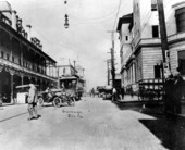 Looking down Forsyth Street by intersection of Hogan Street - Jacksonville, Florida.