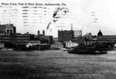 Skyline along the riverfront - Jacksonville, Florida.