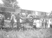 Biplane on the College Arms Hotel golf course - De Land, Florida