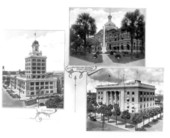 Photocollage of city hall, courthouse, and post office - Tampa, Florida.