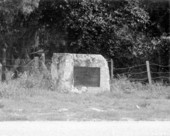 A stone marker of the Battle of Okeechobee - Okeechobee, Florida.