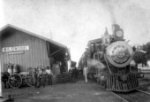 Seaboard Air Line train stopped at railroad station - Wildwood, Florida