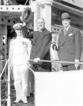 President Franklin D. Roosevelt leaving for a fishing trip - Port Everglades, Florida