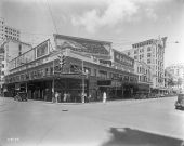 Looking along East Flagler Street at 2nd Avenue - Miami, Florida.