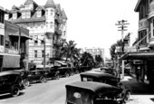 Looking down East Flagler Street - Miami, Florida.