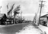 Hurricane damage on 79th Street - Miami, Florida.
