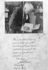 Card sent by Thomas A. Edison - Fort Myers, Florida