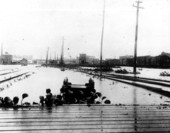 Flooded railroad yard - Jacksonville, Florida.