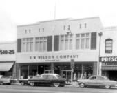 P.W. Wilson Company store on the west side of Monroe Street between Jefferson and College - Tallahassee, Florida.