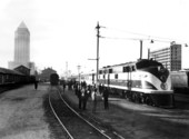 First trip of the Atlantic Coast Line Railroad company locomotive "Champion"