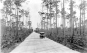 Looking down one of Florida's early "highways" - Miami Region, Florida.