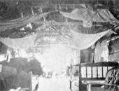 Bedroom of Ben and Mary Jane Thursby's thatched home at Blue Springs (Volusia County)