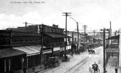 View of 7th Avenue in Ybor City - Tampa, Florida.