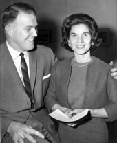 New Attorney General James Kynes smiling with his wife after being named the state's number 1 lawman - Tallahassee, Florida.