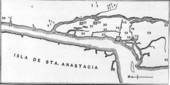 Spanish map of the Saint Augustine area