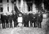 Reunited Confederate Veterans near east front of capitol - Tallahassee, Florida.