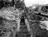 Laying 16 inch water main at Ward Street - Jacksonville, Florida