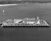 Aerial view of the municipal pier - Saint Petersburg, Florida.