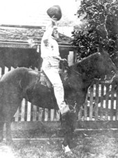 Captain Francis Asbury Hendry on horseback